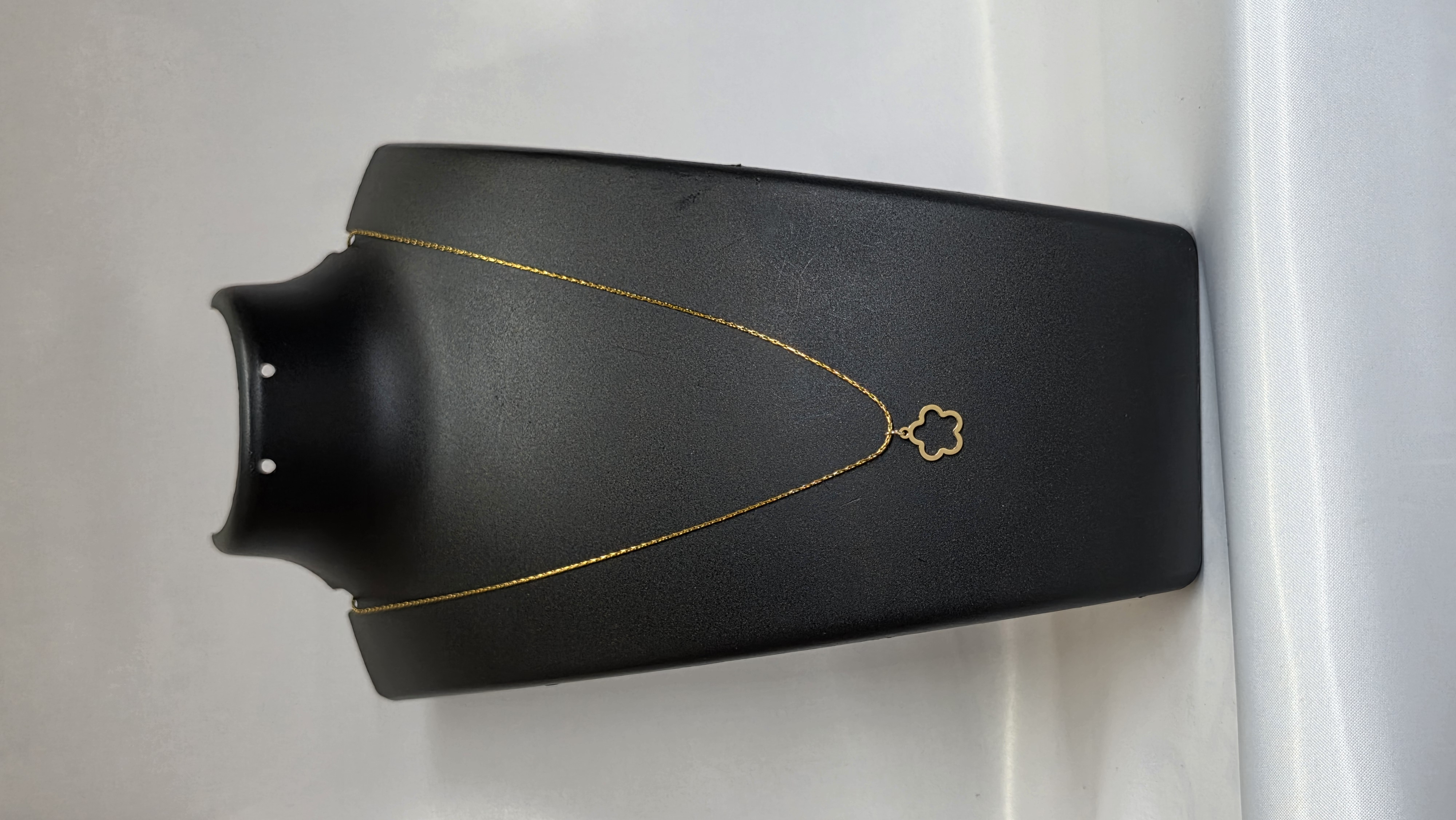 Thin Flower Pendant Necklace — view 3